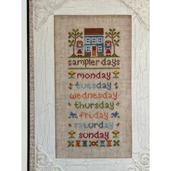 country cottage needlework cross stitch pattern Sampler Days - Picture 3 of 3